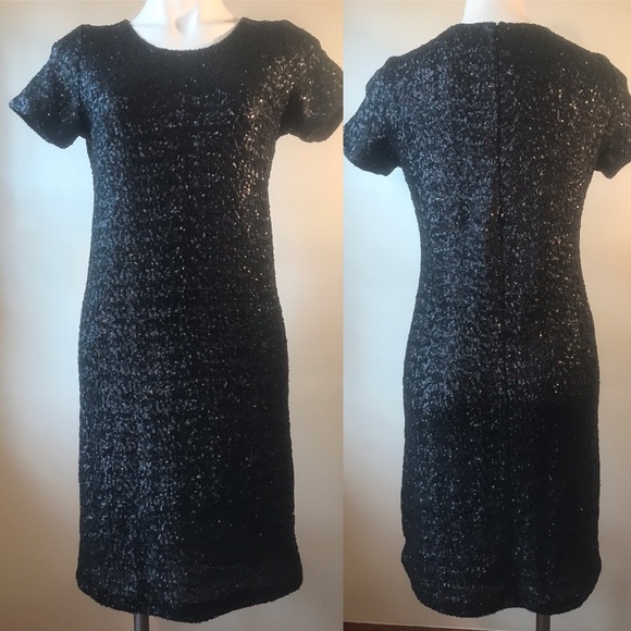 Velvet by Graham and Spencer Brand, Black Sequin Dress, LBD, Formal, Semi-Formal - Picture 3 of 15